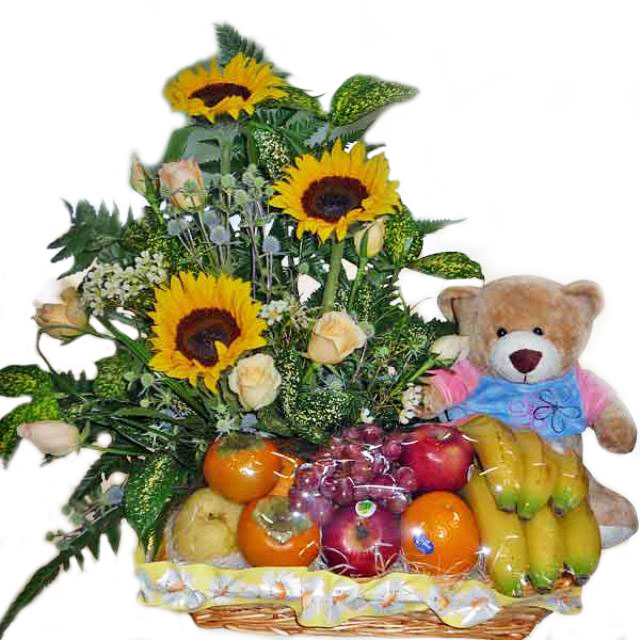 Frutas, Flores y Peluche